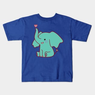 Heart Elephant Kids T-Shirt